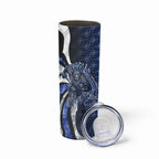 Personalised North Melbourne Kangaroos Skinny Tumbler Trippy Psychedelic Abstract Art Mascot Football Fans