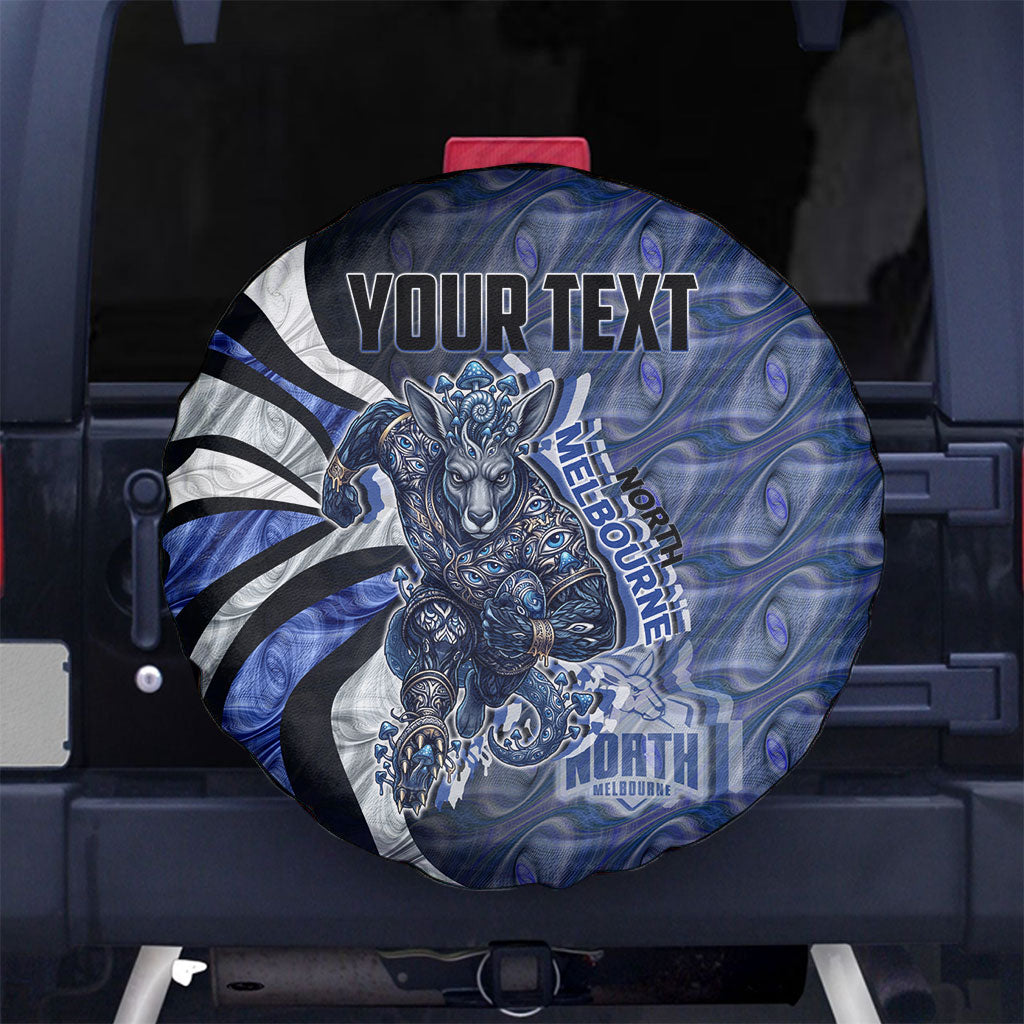Personalised North Melbourne Kangaroos Spare Tire Cover Trippy Psychedelic Abstract Art Mascot Football Fans