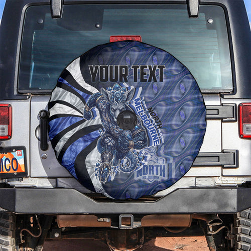 Personalised North Melbourne Kangaroos Spare Tire Cover Trippy Psychedelic Abstract Art Mascot Football Fans