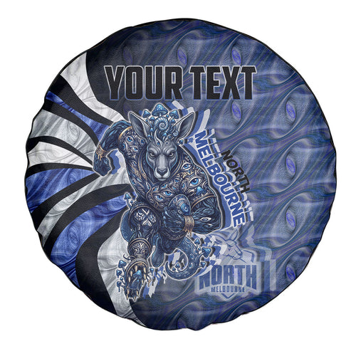 Personalised North Melbourne Kangaroos Spare Tire Cover Trippy Psychedelic Abstract Art Mascot Football Fans