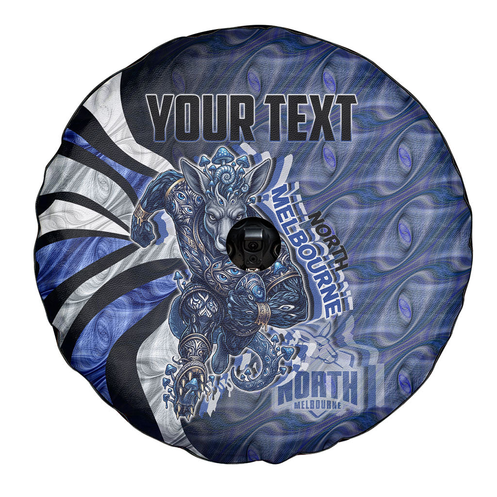 Personalised North Melbourne Kangaroos Spare Tire Cover Trippy Psychedelic Abstract Art Mascot Football Fans