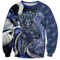 Personalised North Melbourne Kangaroos Sweatshirt Trippy Psychedelic Abstract Art Mascot Football Fans