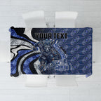 Personalised North Melbourne Kangaroos Tablecloth Trippy Psychedelic Abstract Art Mascot Football Fans
