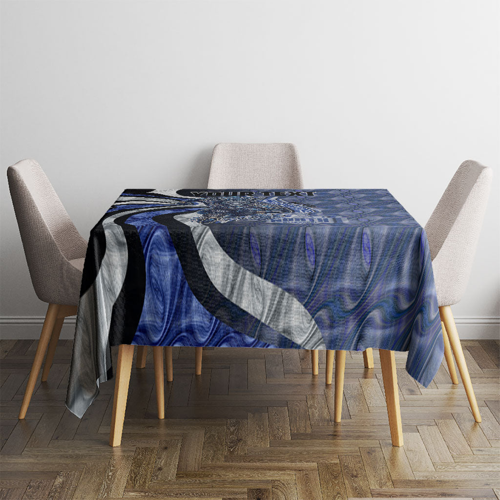 Personalised North Melbourne Kangaroos Tablecloth Trippy Psychedelic Abstract Art Mascot Football Fans