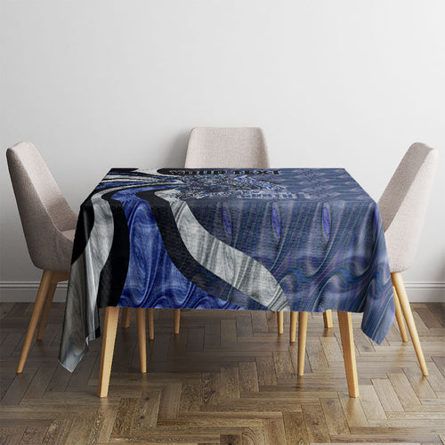 Personalised North Melbourne Kangaroos Tablecloth Trippy Psychedelic Abstract Art Mascot Football Fans
