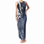 Personalised North Melbourne Kangaroos Tank Maxi Dress Trippy Psychedelic Abstract Art Mascot Football Fans