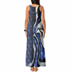 Personalised North Melbourne Kangaroos Tank Maxi Dress Trippy Psychedelic Abstract Art Mascot Football Fans