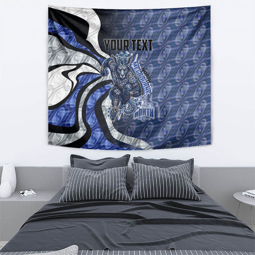 Personalised North Melbourne Kangaroos Tapestry Trippy Psychedelic Abstract Art Mascot Football Fans