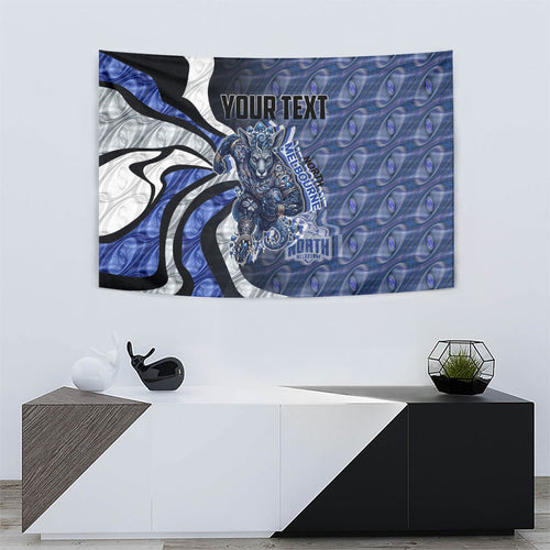 Personalised North Melbourne Kangaroos Tapestry Trippy Psychedelic Abstract Art Mascot Football Fans
