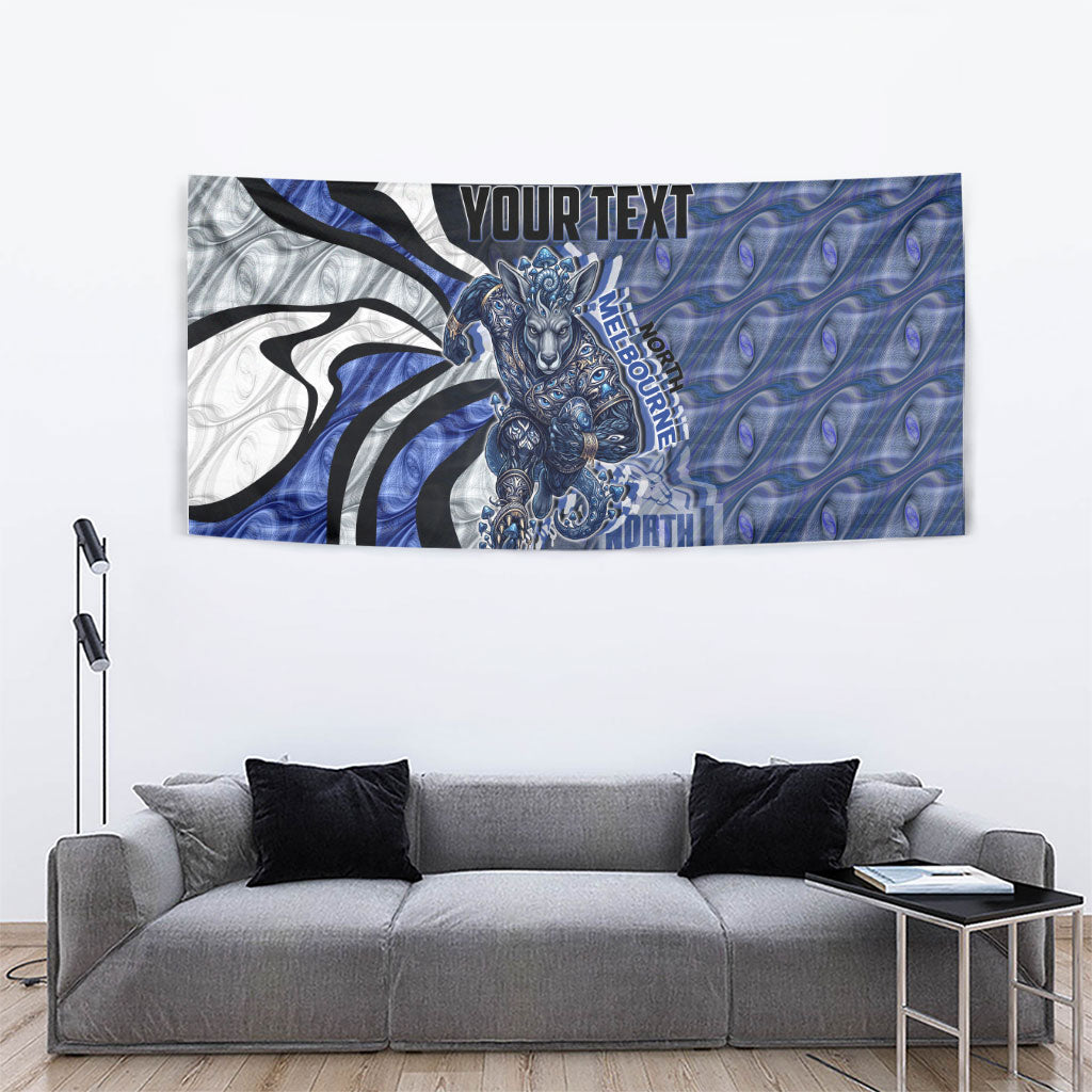 Personalised North Melbourne Kangaroos Tapestry Trippy Psychedelic Abstract Art Mascot Football Fans