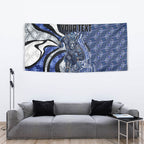 Personalised North Melbourne Kangaroos Tapestry Trippy Psychedelic Abstract Art Mascot Football Fans