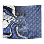 Personalised North Melbourne Kangaroos Tapestry Trippy Psychedelic Abstract Art Mascot Football Fans