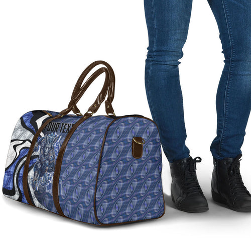 Personalised North Melbourne Kangaroos Travel Bag Trippy Psychedelic Abstract Art Mascot Football Fans