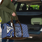 Personalised North Melbourne Kangaroos Travel Bag Trippy Psychedelic Abstract Art Mascot Football Fans