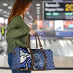 Personalised North Melbourne Kangaroos Travel Bag Trippy Psychedelic Abstract Art Mascot Football Fans