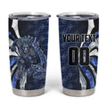 Personalised North Melbourne Kangaroos Tumbler Cup Trippy Psychedelic Abstract Art Mascot Football Fans