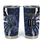 Personalised North Melbourne Kangaroos Tumbler Cup Trippy Psychedelic Abstract Art Mascot Football Fans