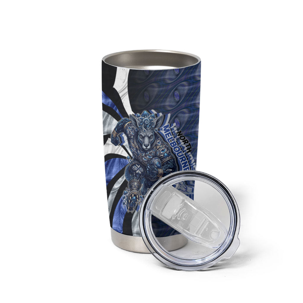 Personalised North Melbourne Kangaroos Tumbler Cup Trippy Psychedelic Abstract Art Mascot Football Fans