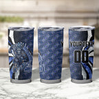 Personalised North Melbourne Kangaroos Tumbler Cup Trippy Psychedelic Abstract Art Mascot Football Fans