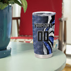 Personalised North Melbourne Kangaroos Tumbler Cup Trippy Psychedelic Abstract Art Mascot Football Fans