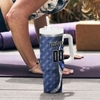 Personalised North Melbourne Kangaroos Tumbler With Handle Trippy Psychedelic Abstract Art Mascot Football Fans
