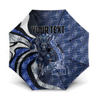 Personalised North Melbourne Kangaroos Umbrella Trippy Psychedelic Abstract Art Mascot Football Fans