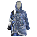 Personalised North Melbourne Kangaroos Wearable Blanket Hoodie Trippy Psychedelic Abstract Art Mascot Football Fans
