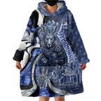 Personalised North Melbourne Kangaroos Wearable Blanket Hoodie Trippy Psychedelic Abstract Art Mascot Football Fans