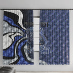 Personalised North Melbourne Kangaroos Window Curtain Trippy Psychedelic Abstract Art Mascot Football Fans