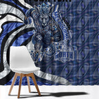 Personalised North Melbourne Kangaroos Window Curtain Trippy Psychedelic Abstract Art Mascot Football Fans