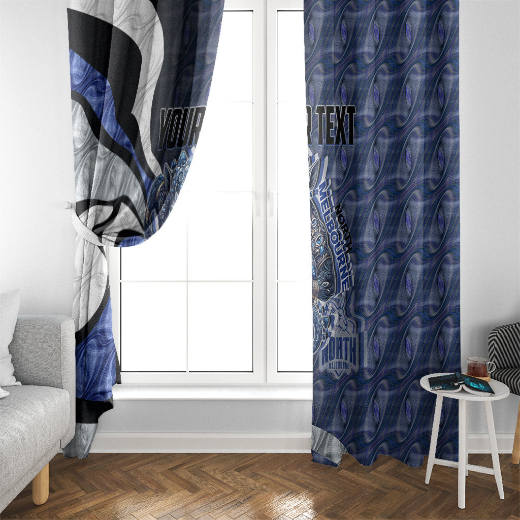 Personalised North Melbourne Kangaroos Window Curtain Trippy Psychedelic Abstract Art Mascot Football Fans