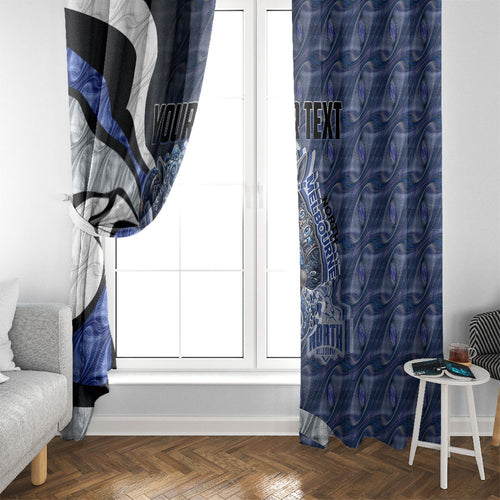 Personalised North Melbourne Kangaroos Window Curtain Trippy Psychedelic Abstract Art Mascot Football Fans