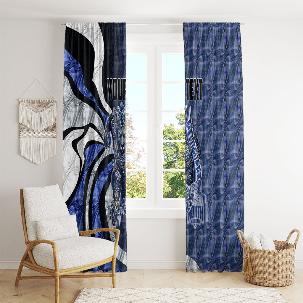 Personalised North Melbourne Kangaroos Window Curtain Trippy Psychedelic Abstract Art Mascot Football Fans
