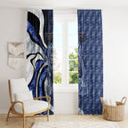 Personalised North Melbourne Kangaroos Window Curtain Trippy Psychedelic Abstract Art Mascot Football Fans