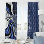 Personalised North Melbourne Kangaroos Window Curtain Trippy Psychedelic Abstract Art Mascot Football Fans