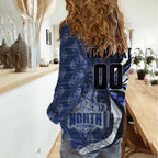 Personalised North Melbourne Kangaroos Women Casual Shirt Trippy Psychedelic Abstract Art Mascot Football Fans