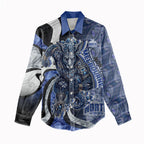 Personalised North Melbourne Kangaroos Women Casual Shirt Trippy Psychedelic Abstract Art Mascot Football Fans