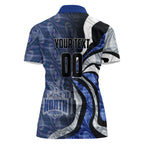 Personalised North Melbourne Kangaroos Women Polo Shirt Trippy Psychedelic Abstract Art Mascot Football Fans