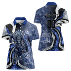 Personalised North Melbourne Kangaroos Women Polo Shirt Trippy Psychedelic Abstract Art Mascot Football Fans