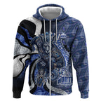 Personalised North Melbourne Kangaroos Zip Hoodie Trippy Psychedelic Abstract Art Mascot Football Fans