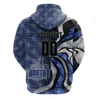 Personalised North Melbourne Kangaroos Zip Hoodie Trippy Psychedelic Abstract Art Mascot Football Fans
