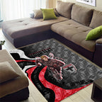 Personalised St Kilda Saints Area Rug Trippy Psychedelic Abstract Art Mascot Football Fans