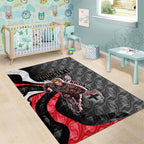 Personalised St Kilda Saints Area Rug Trippy Psychedelic Abstract Art Mascot Football Fans