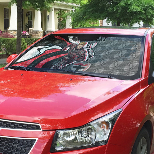Personalised St Kilda Saints Auto Sun Shade Trippy Psychedelic Abstract Art Mascot Football Fans