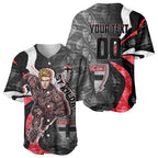 Personalised St Kilda Saints Baseball Jersey Trippy Psychedelic Abstract Art Mascot Football Fans