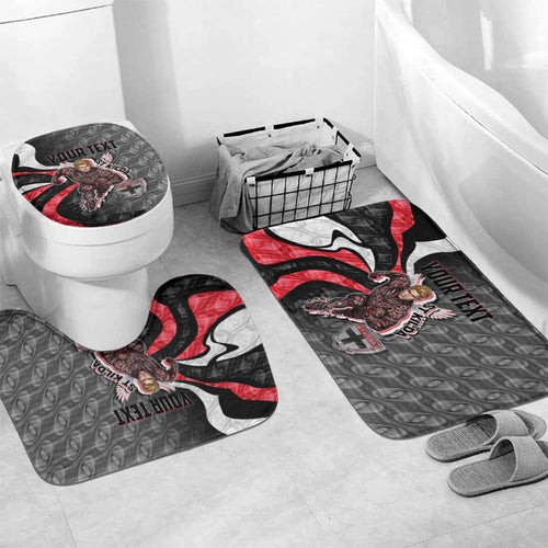 Personalised St Kilda Saints Bathroom Set Trippy Psychedelic Abstract Art Mascot Football Fans