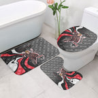 Personalised St Kilda Saints Bathroom Set Trippy Psychedelic Abstract Art Mascot Football Fans