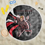 Personalised St Kilda Saints Beach Blanket Trippy Psychedelic Abstract Art Mascot Football Fans