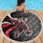 Personalised St Kilda Saints Beach Blanket Trippy Psychedelic Abstract Art Mascot Football Fans