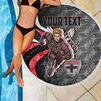 Personalised St Kilda Saints Beach Blanket Trippy Psychedelic Abstract Art Mascot Football Fans